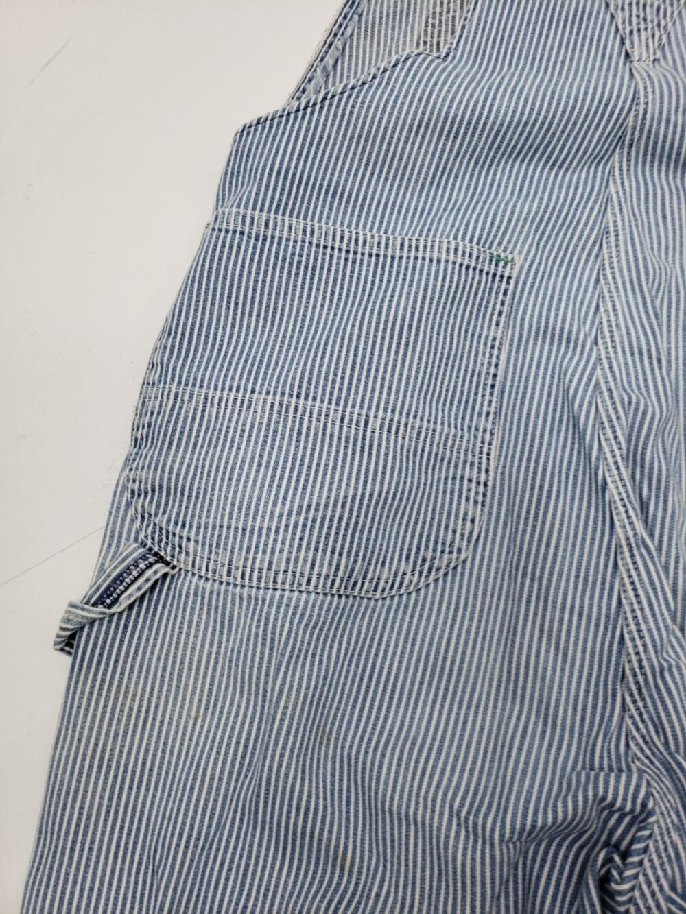 Vintage Liberty Hickory Stripe Bib Overalls Railroad Denim Workwear USA - Picture 13 of 16